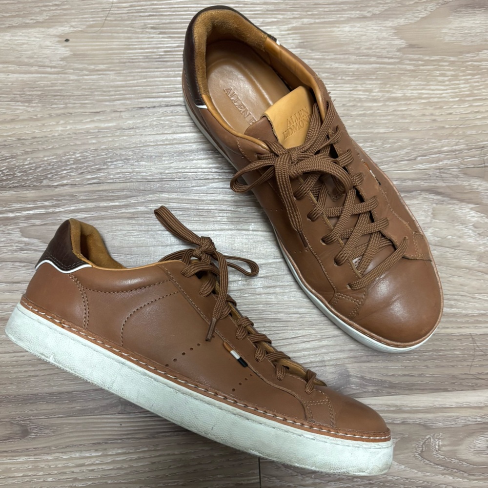 ALLEN EDMONDS  Alpha Men’s Soft Thick Leather Sneakers Size 7.5